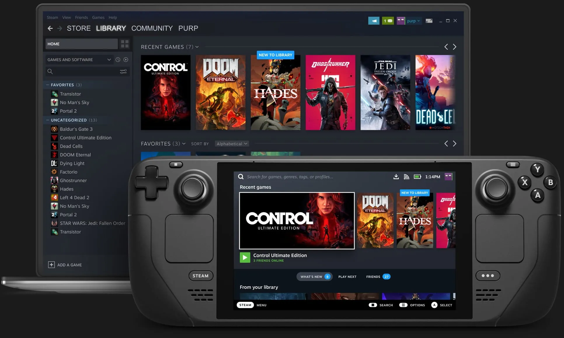 Steam Deck running SteamOS