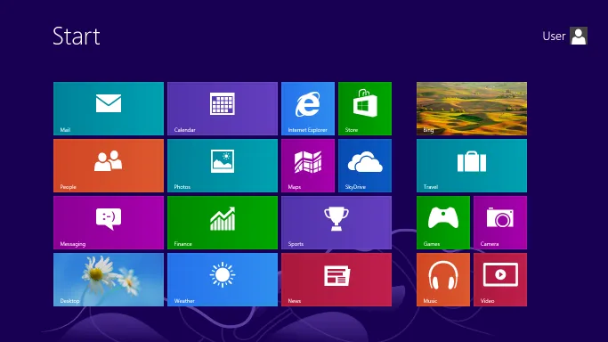 Windows 8, running Metro