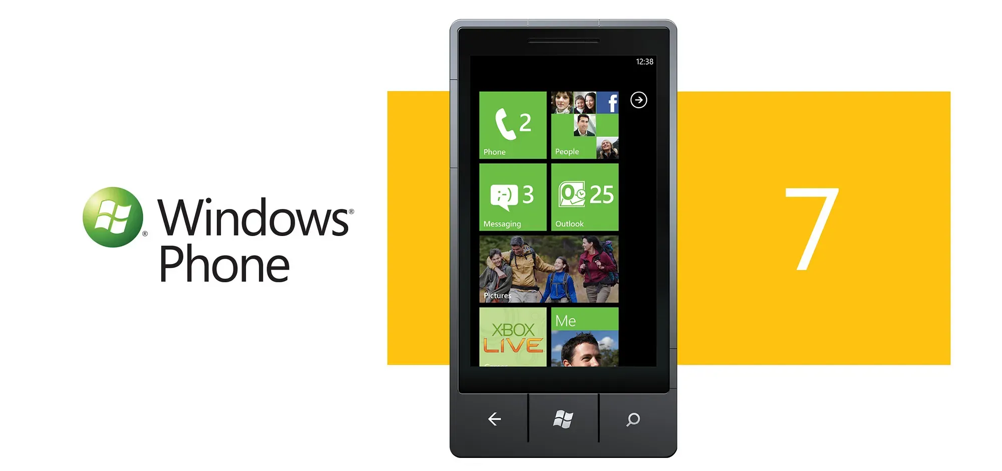 Windows Phone 7, running Metro
